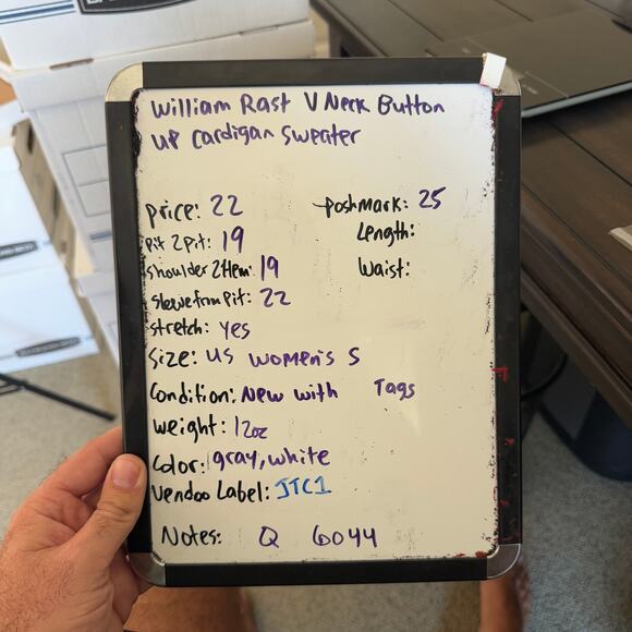 William Rast V Neck Button Up Cardigan Sweater US Women's S - Picture 6 of 6